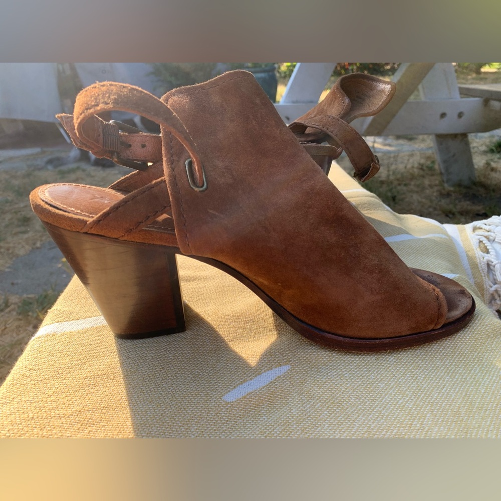 Frye Dani Shield Sling Peep Toe - 9.5 - Picture 6 of 8